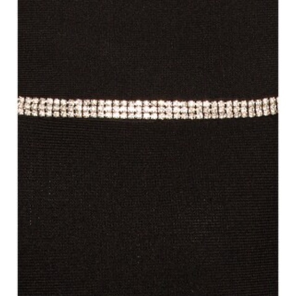 superdown Black Dress with Silver Straps - Picture 3 of 6